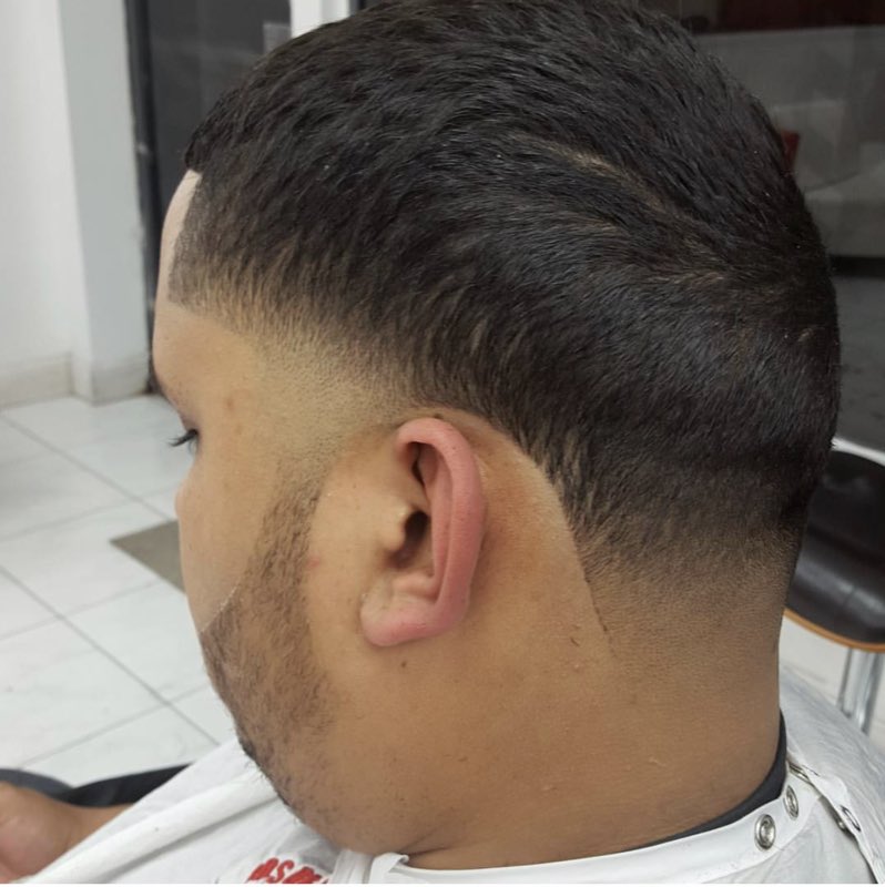 Clean fade, back view